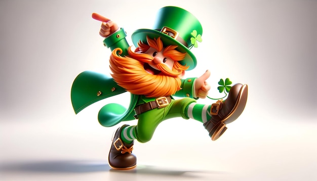 Cartoon illustration funny leprechaun