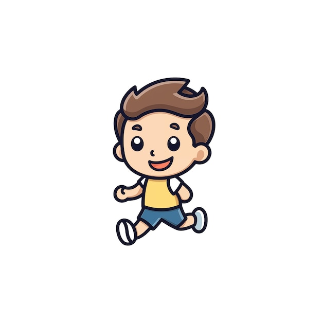 cartoon illustration of a man running