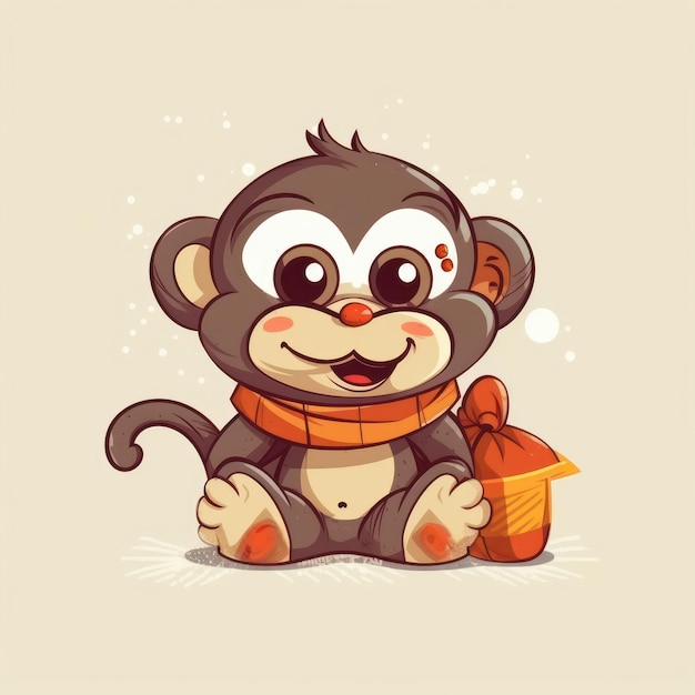 A cartoon illustration of a monkey coin