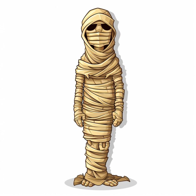 Фото Мультфильм с изображением мумии с повязкой на голове
