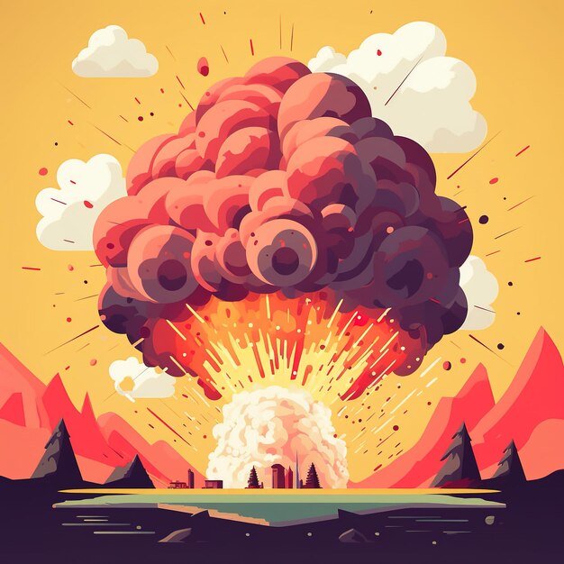 Фото Карикатура на взрыв