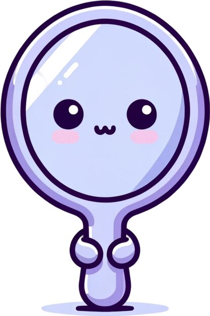 a cartoon illustration of a purple alien with a pink eyes