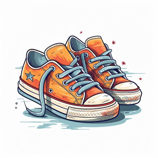 Cartoon illustration of a running shoe