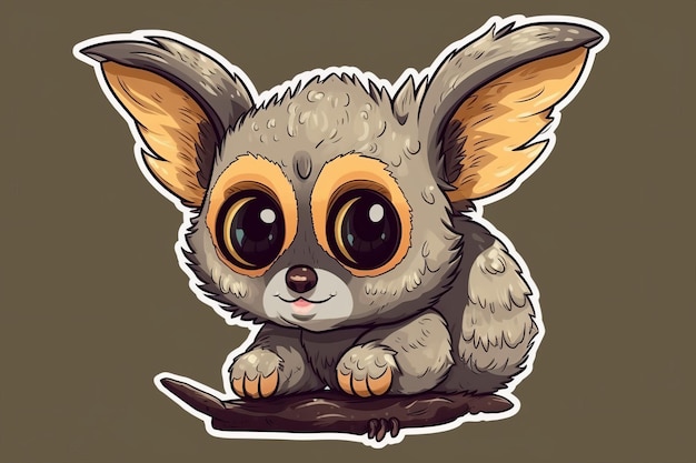 A cartoon illustration of a small fox fox terrier.