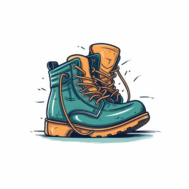 Cartoon illustration of some boots