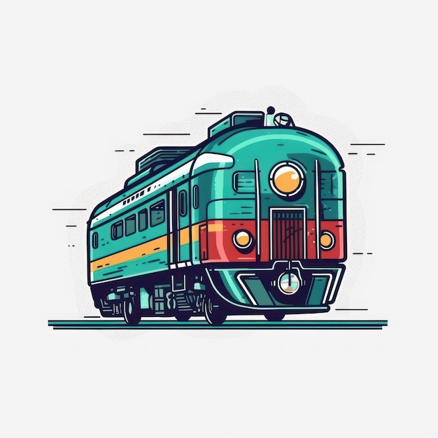 열차 의 만화 일러스트레이션