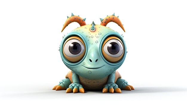 a cartoon image of a frog with big eyes and big eyes.