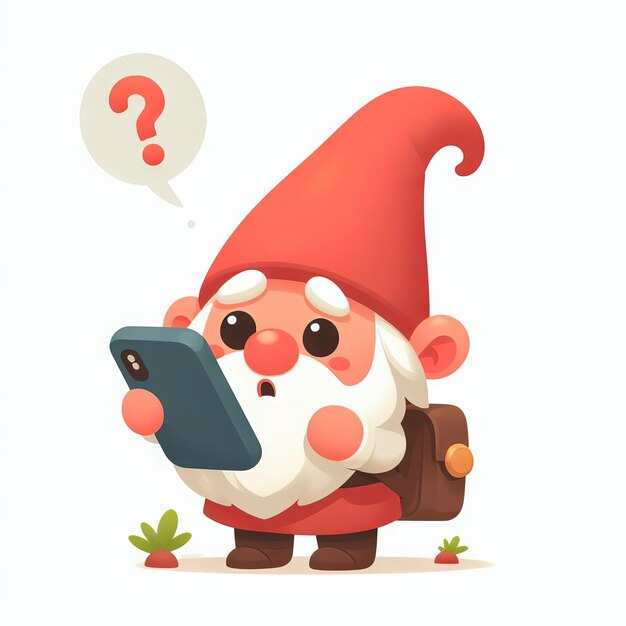 Photo a cartoon image of a santa claus with a phone in his hand