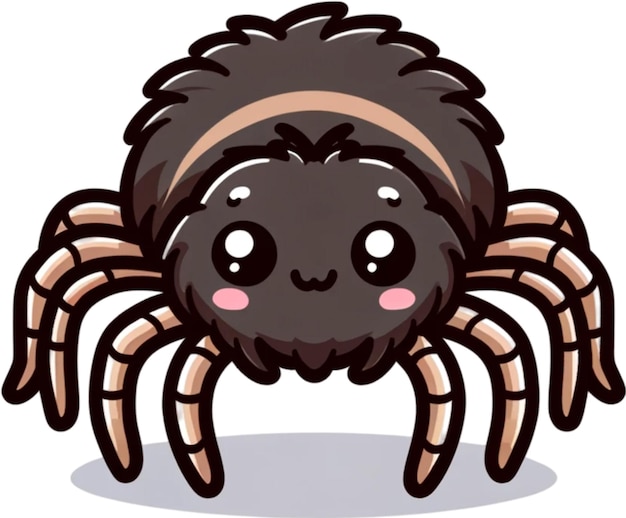 Photo a cartoon image of a spider with a face on it