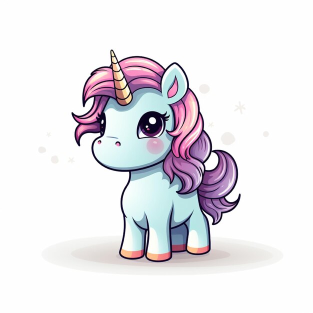 a cartoon image of a unicorn with a star on the top