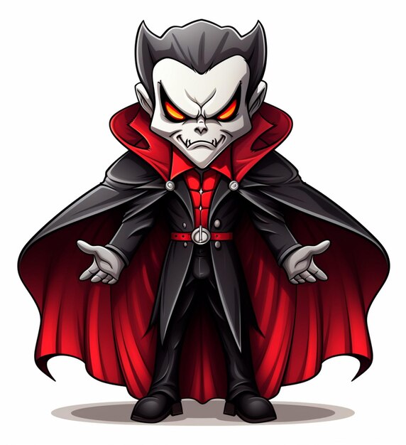 Photo cartoon image of a vampire
