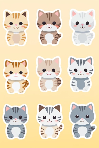 Foto cartoon kat sticker kaart