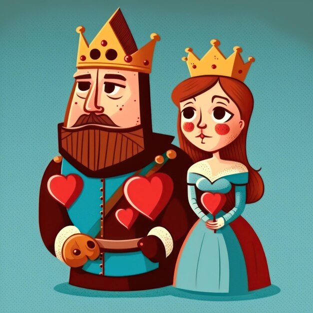 57 Queen & King ideas  cute love cartoons, love cartoon couple