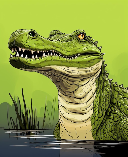 Cartoon Krokodil Karakter Vector illustratie