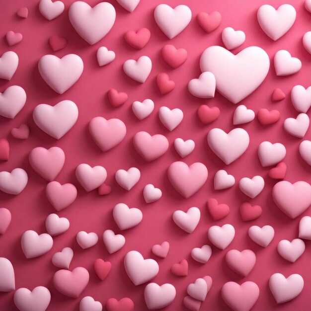 Cartoon like Valentines day background with love