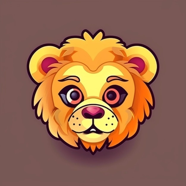 Cartoon Lion Face Clipart