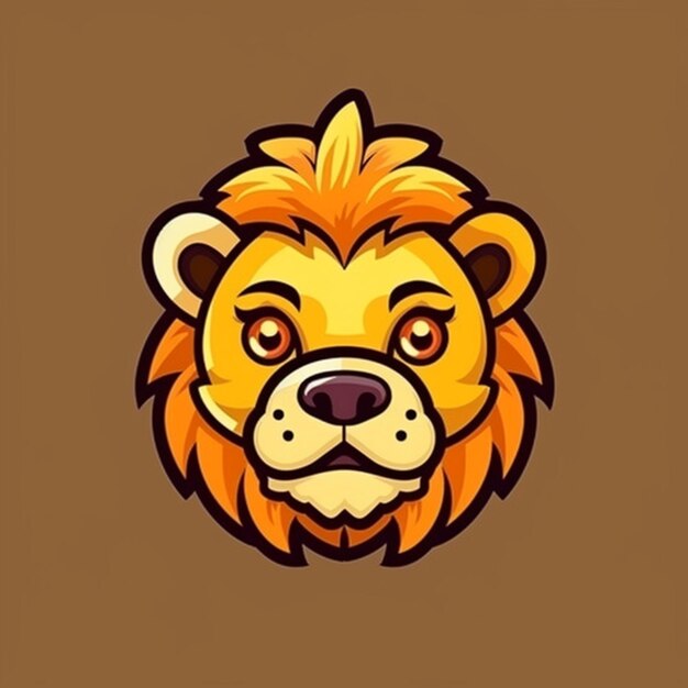 Cartoon Lion Face Clipart