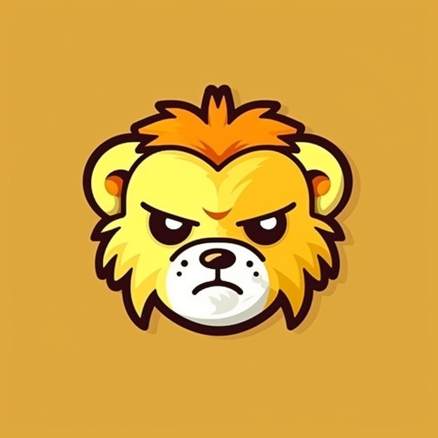 Cartoon Lion Face Clipart