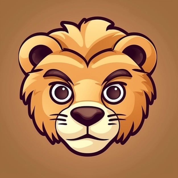 Cartoon Lion Face Clipart