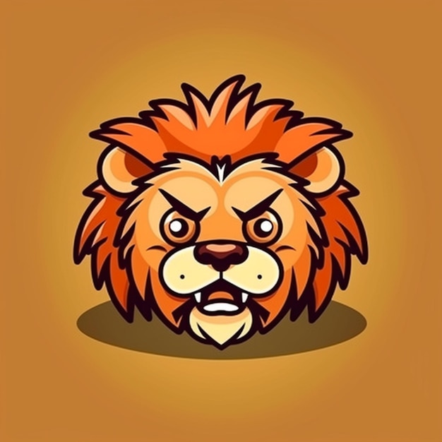 Photo cartoon lion face clipart