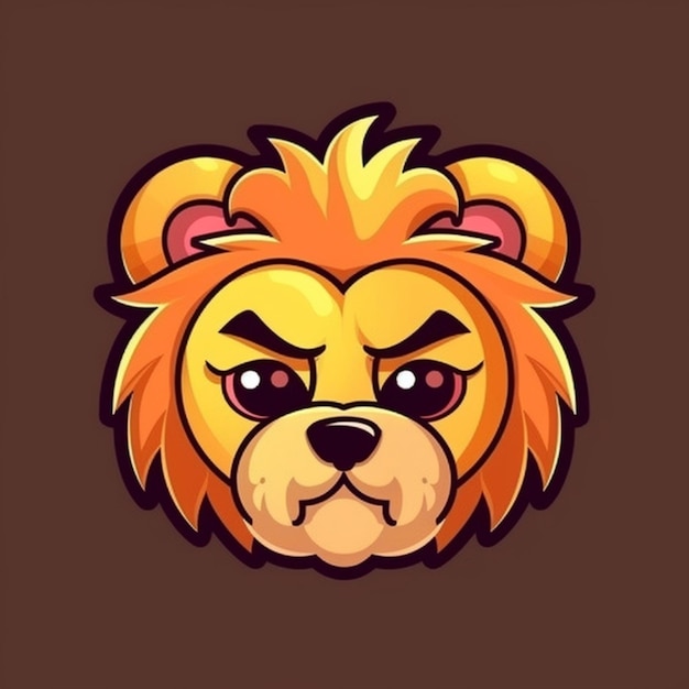 Photo cartoon lion face clipart