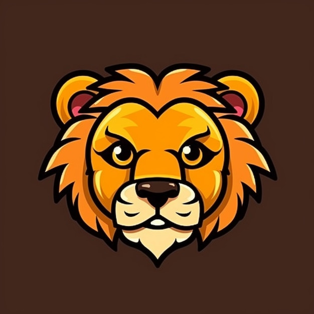 Cartoon lion face clipart