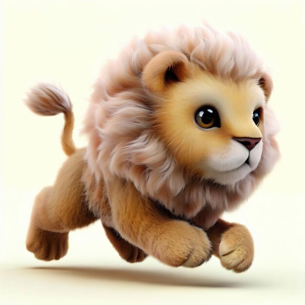 A cartoon lion with a white background