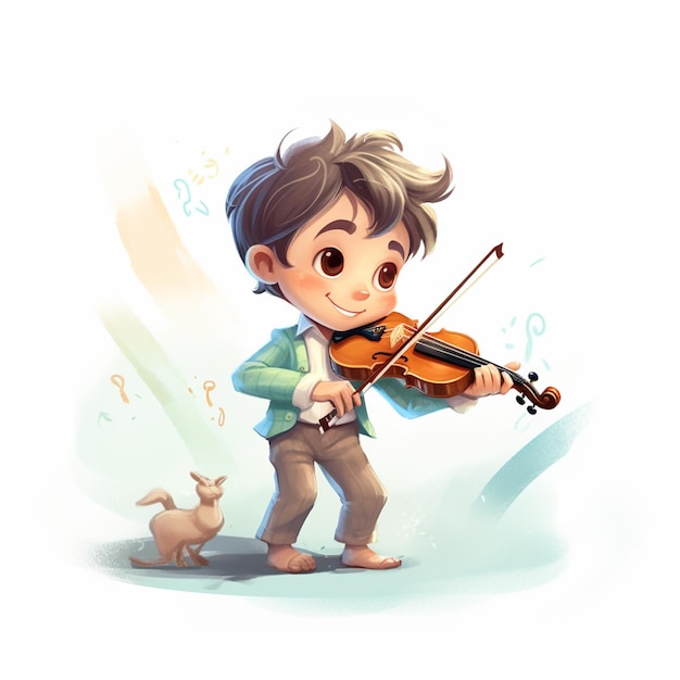 мультфильм маленький мальчик играет на музыкальном инструменте