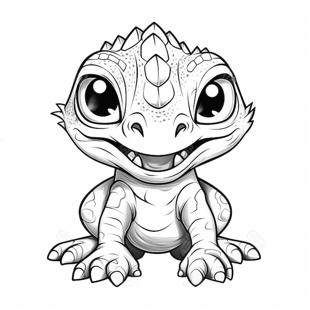 A cartoon lizard with a big smile.