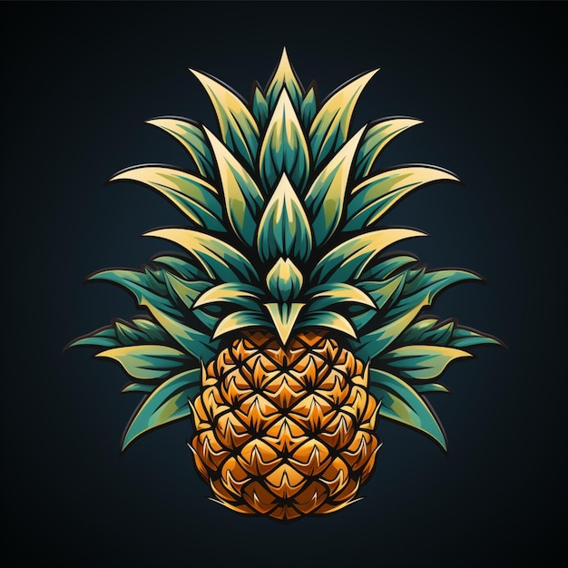 cartoon logo ananas fruit