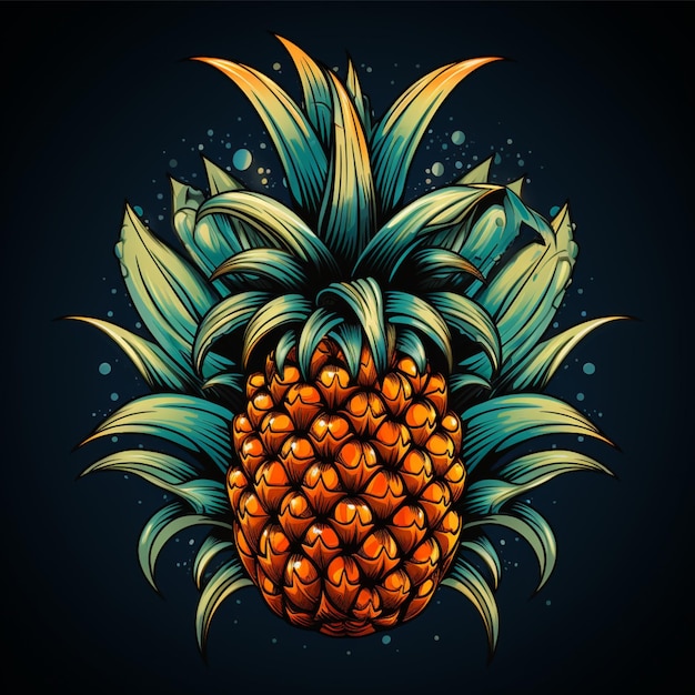 cartoon logo ananas fruit