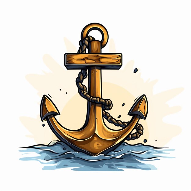 Photo cartoon logo anchor