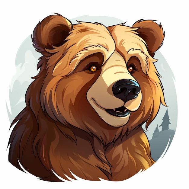 cartoon logo bear