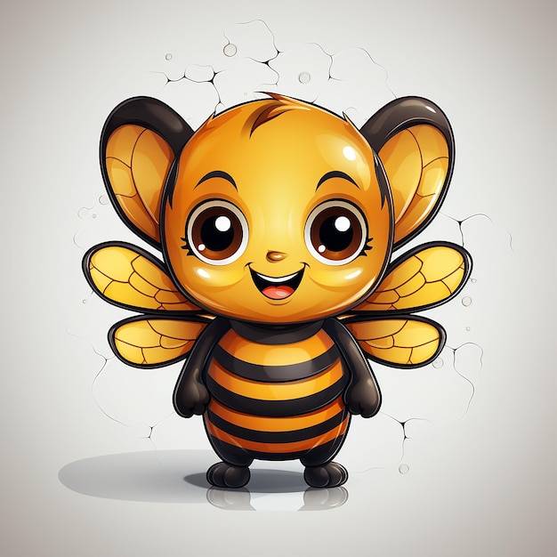 cartoon logo bee