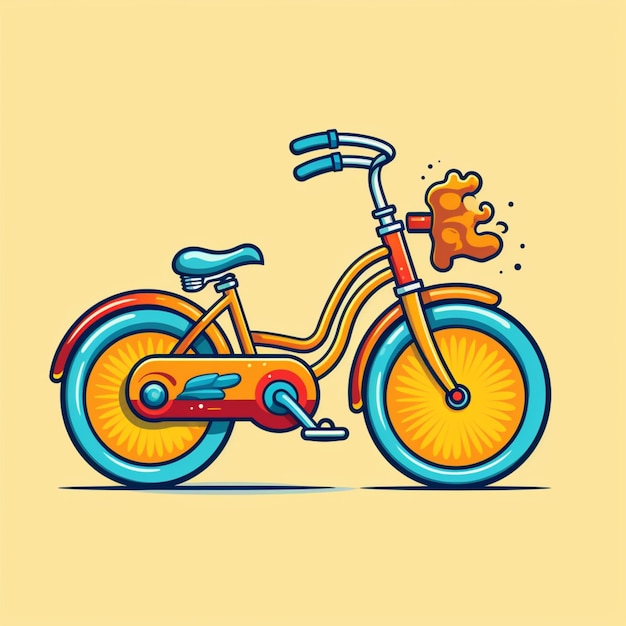 Photo cartoon logo bicycle