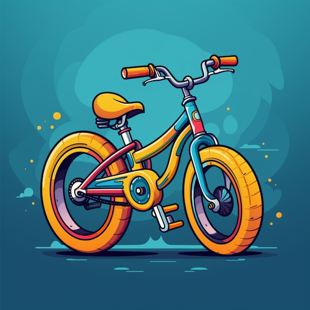 cartoon logo bicycle