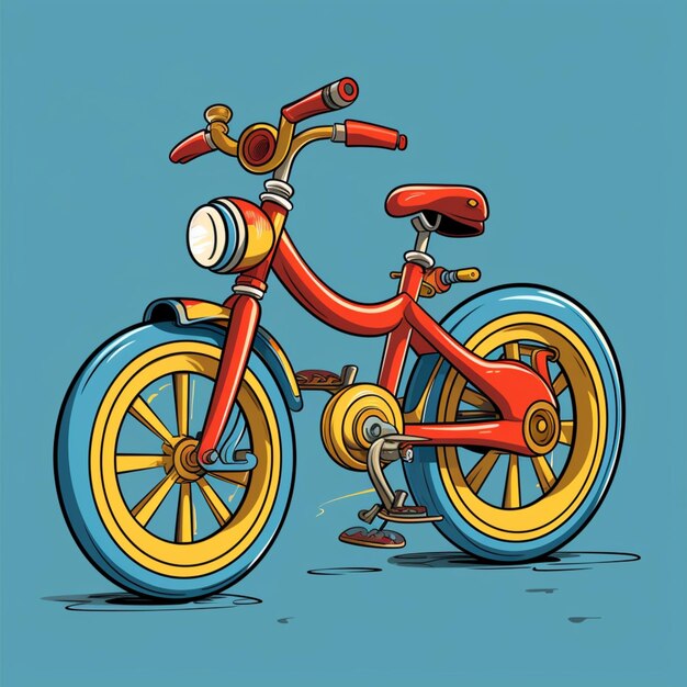 Photo cartoon logo bicycle