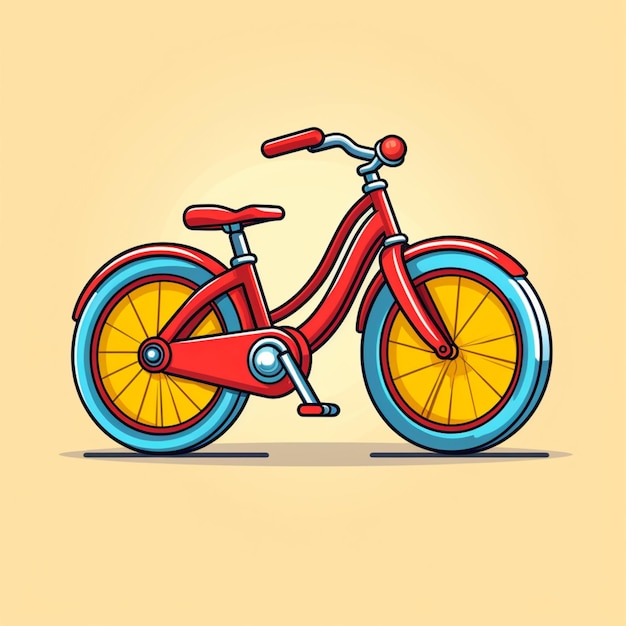 cartoon logo bicycle