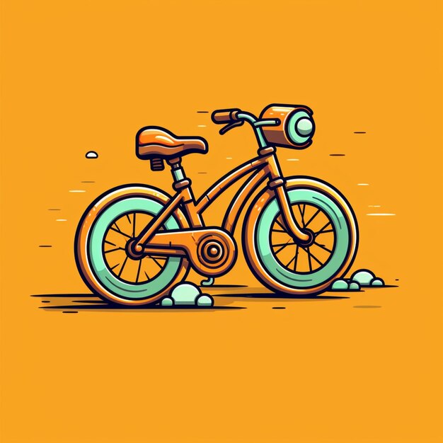 Cartoon logo bicycle