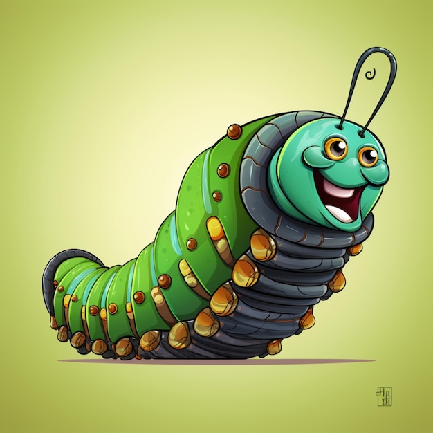 cartoon logo caterpillar