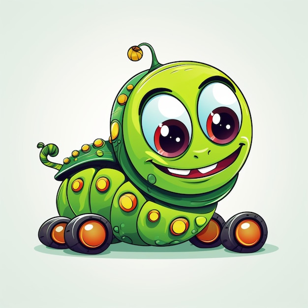 cartoon logo caterpillar