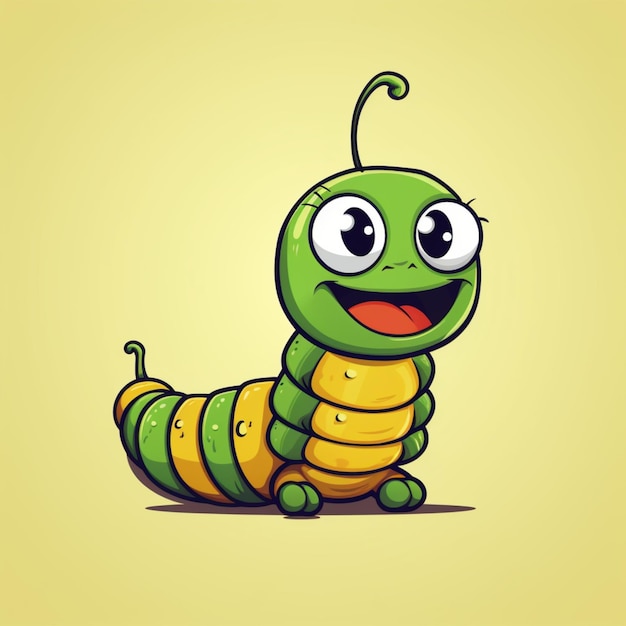 cartoon logo caterpillar