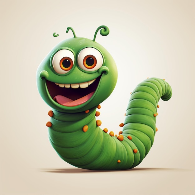 cartoon logo caterpillar