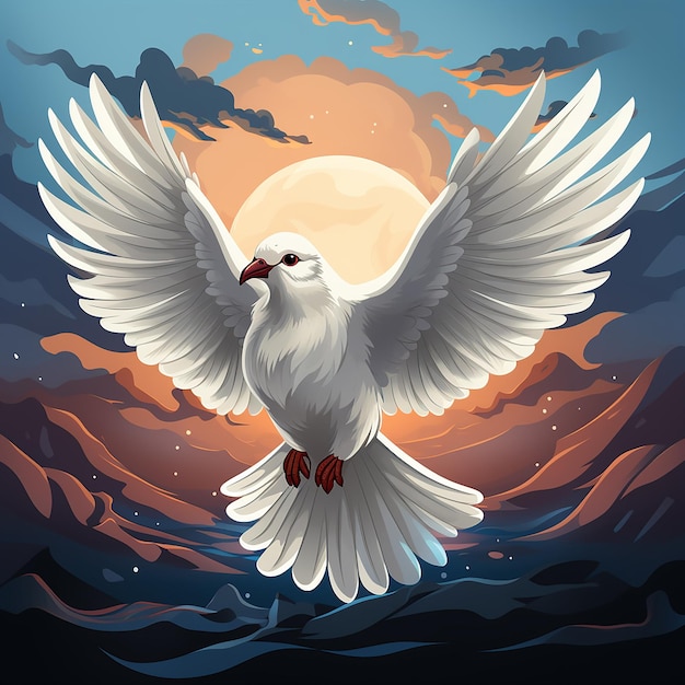 Мультяшный логотип голубя
