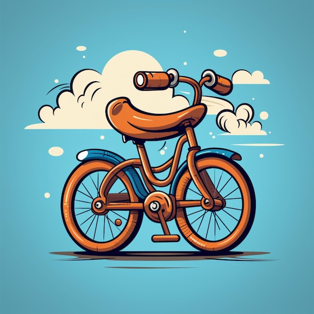 cartoon logo fiets