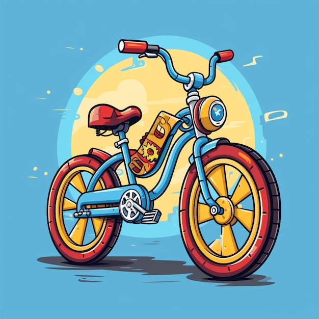 cartoon logo fiets