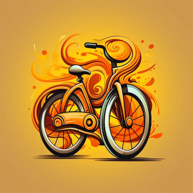 cartoon logo fiets