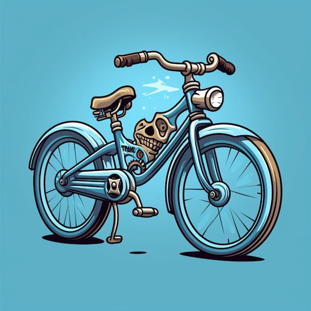 cartoon logo fiets