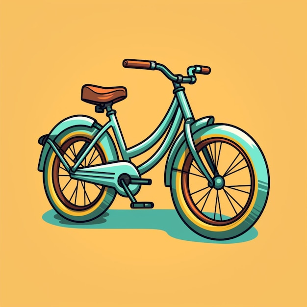 cartoon logo fiets