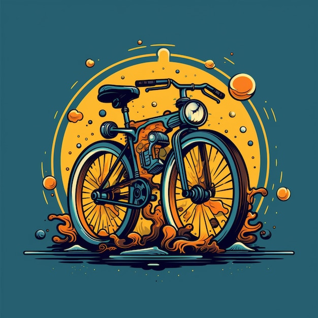 Foto cartoon logo fiets